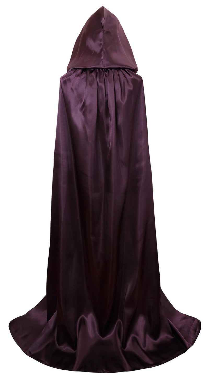 VGLOOK Unisex Hooded Halloween Christmas Cloak Costumes Party Cape Purple - Image 1
